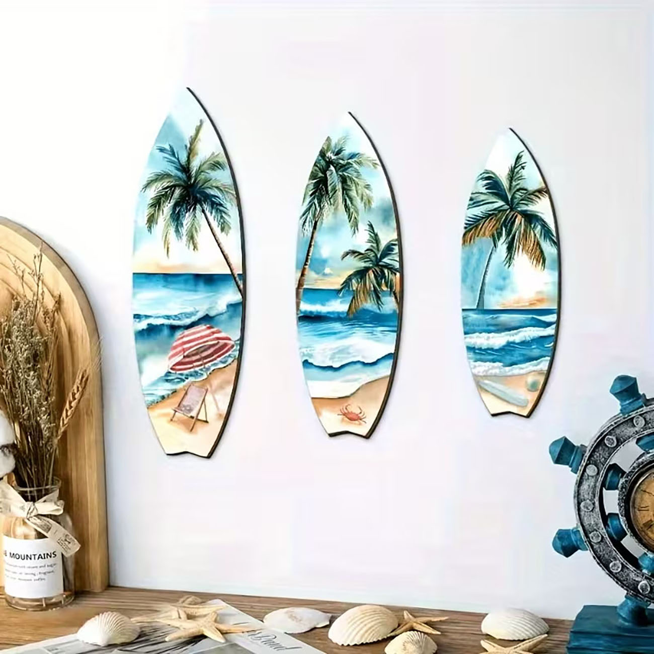 Woodworking Room - Lot de 3 décorations murales en