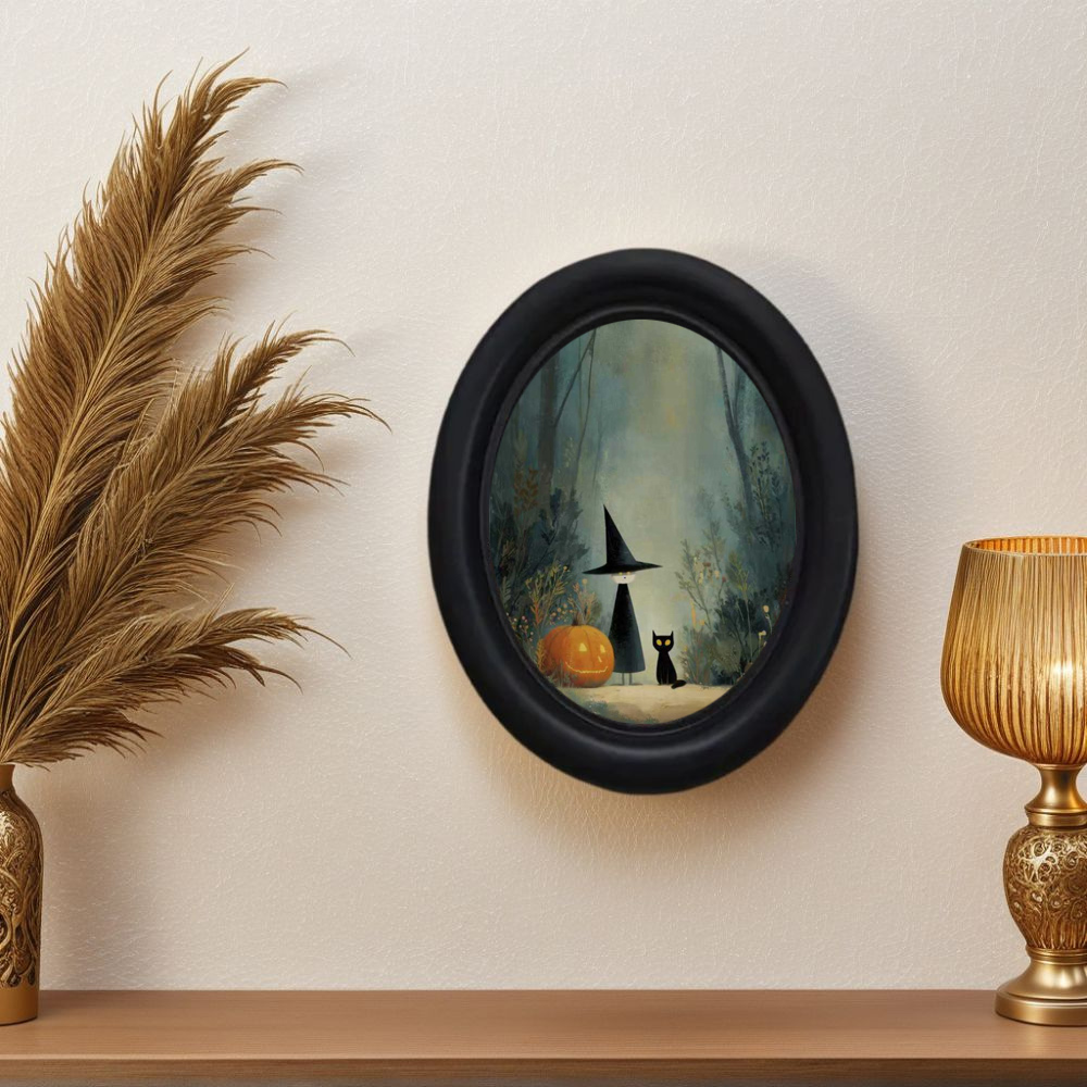 Woodworking Room - Une sorcière d'Halloween vintage 3D et