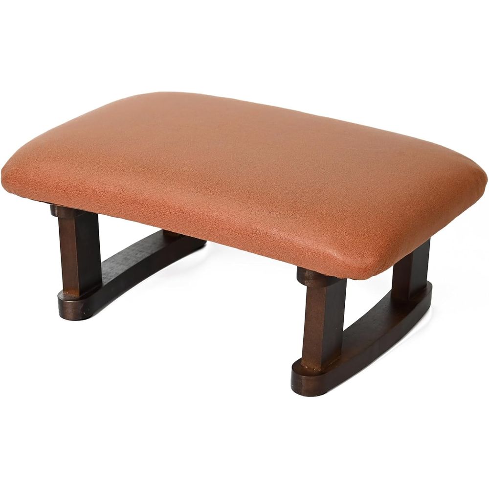 Woodworking Room - Repose-pieds ottoman compact rembourré avec pieds