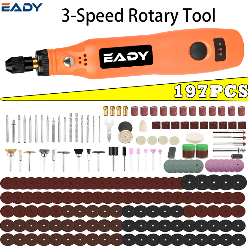 Woodworking Project - Kit d'outils rotatifs sans fil USB