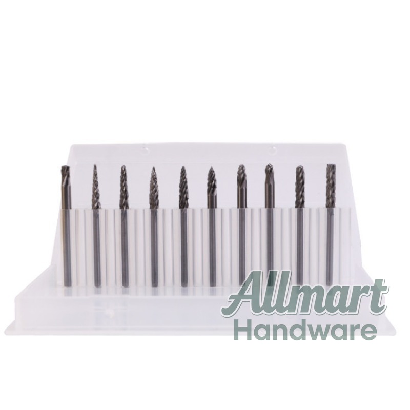 Woodworking Kit - Ensemble de 10 fraises rotatives en